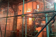 여수 합성고무 공장에서 화재 발생